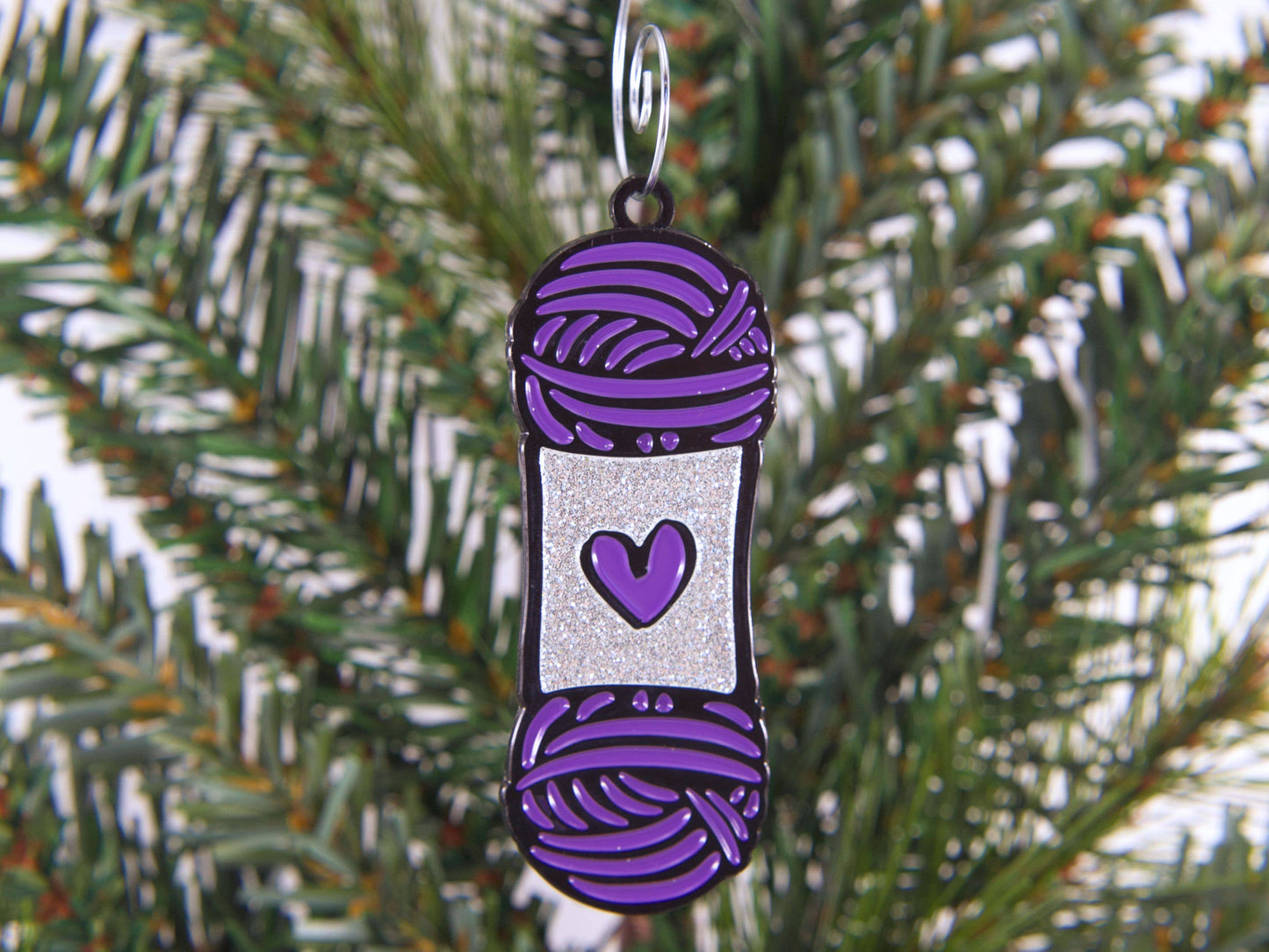 Purple Yarn Skein Ornament