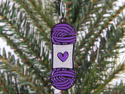 Purple Yarn Skein Ornament