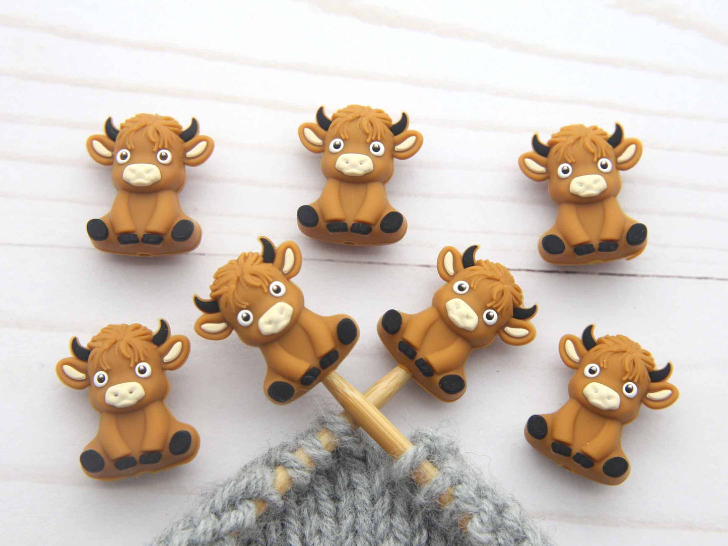Little Highland Cow Stitch Stoppers