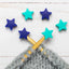 Blue Green Stars | Stitch Stoppers Knitting Notions