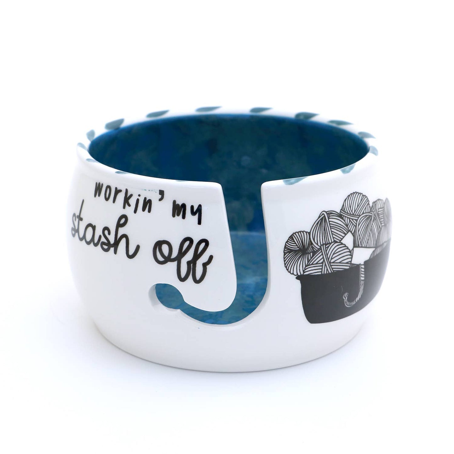 Working My Stash Off yarn bowl