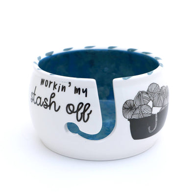Working My Stash Off yarn bowl