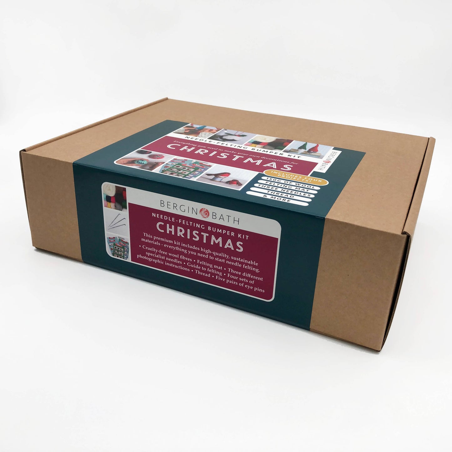 Needle Felting Bumper Kit - Christmas. A Premium Starter Set