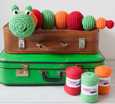DIY Crochet Kit RibbonXL Caterpillar Clark