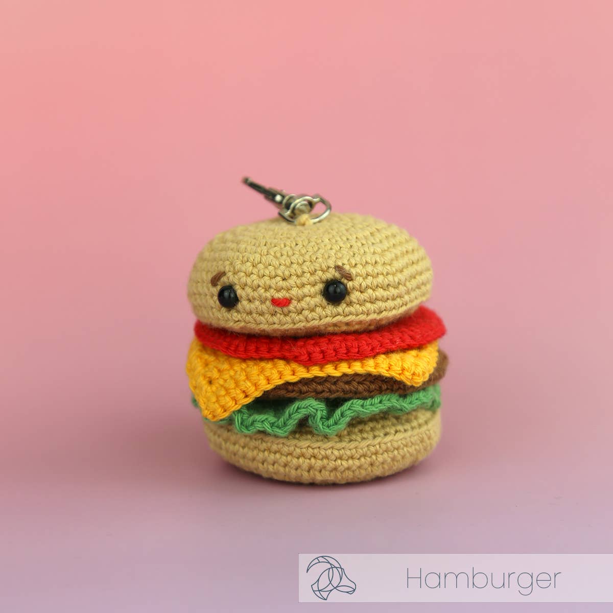 Hamburger Bag Charm Crochet Kit