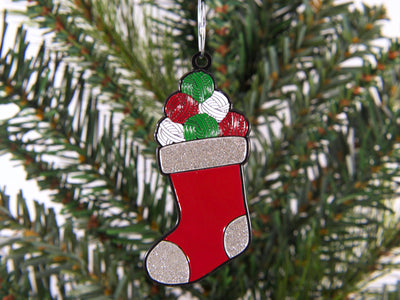 Christmas Stocking Yarn Ornament Knitting Crochet Tree