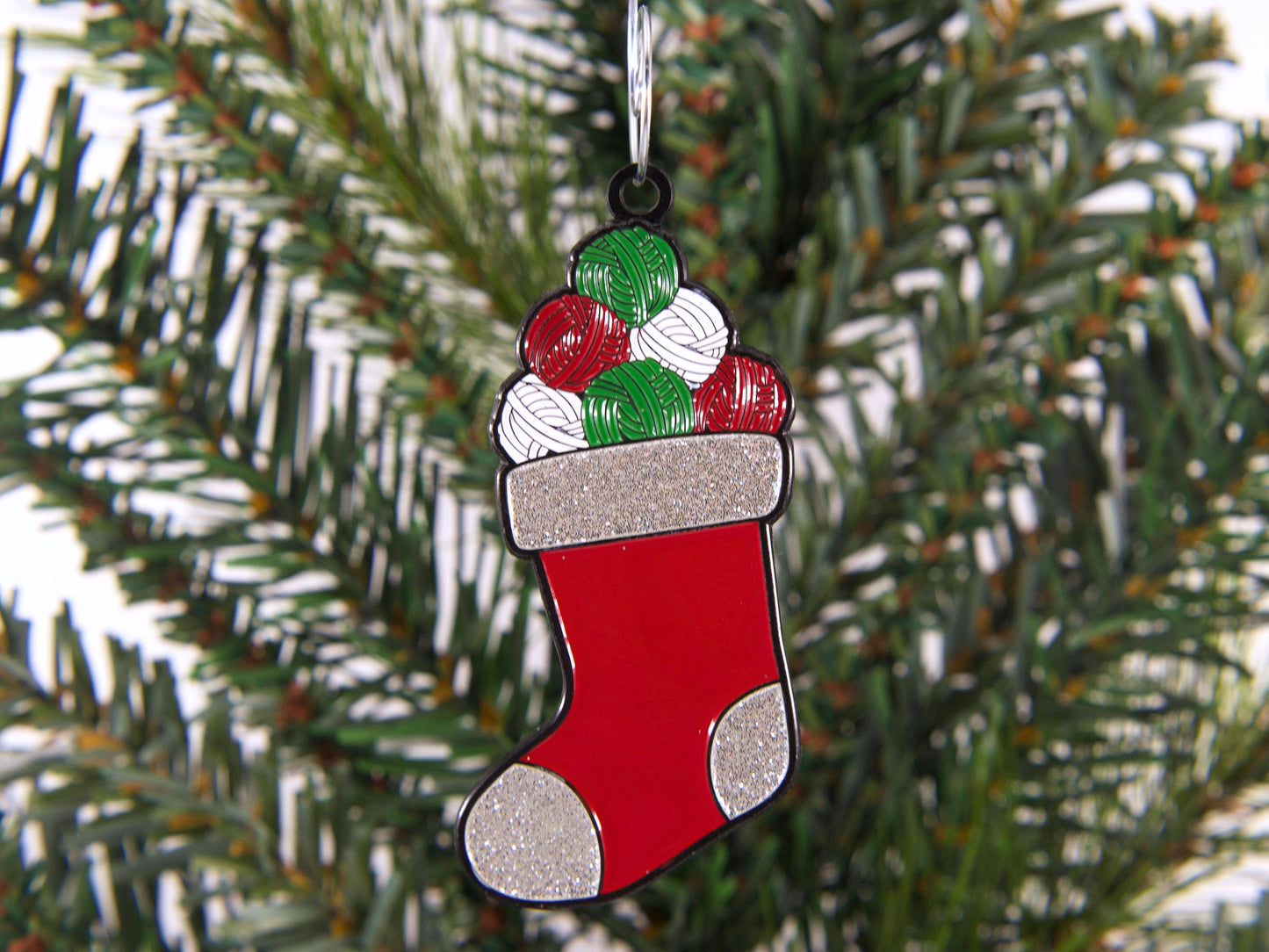 Yarn Stocking Christmas Ornament