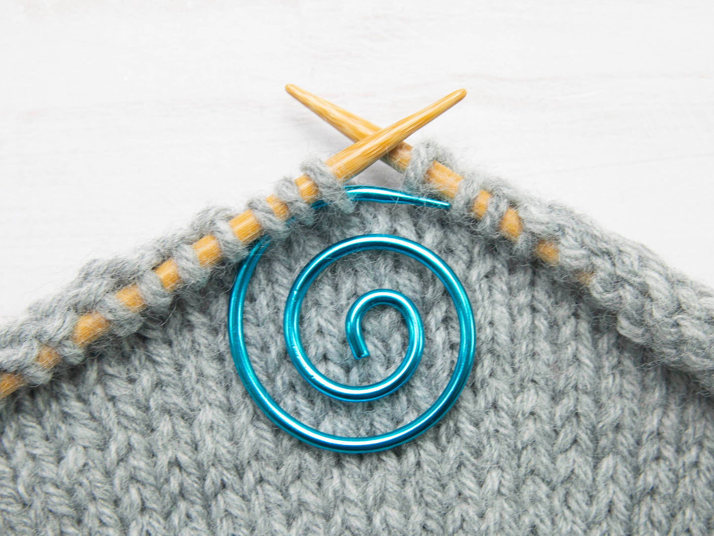 Shimmer Blue Spiral Cable Needle | Knitting Notions Tools