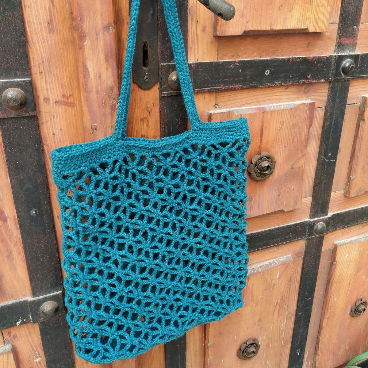 DIY Crochet Kit Shopping bag Trogir Petrol