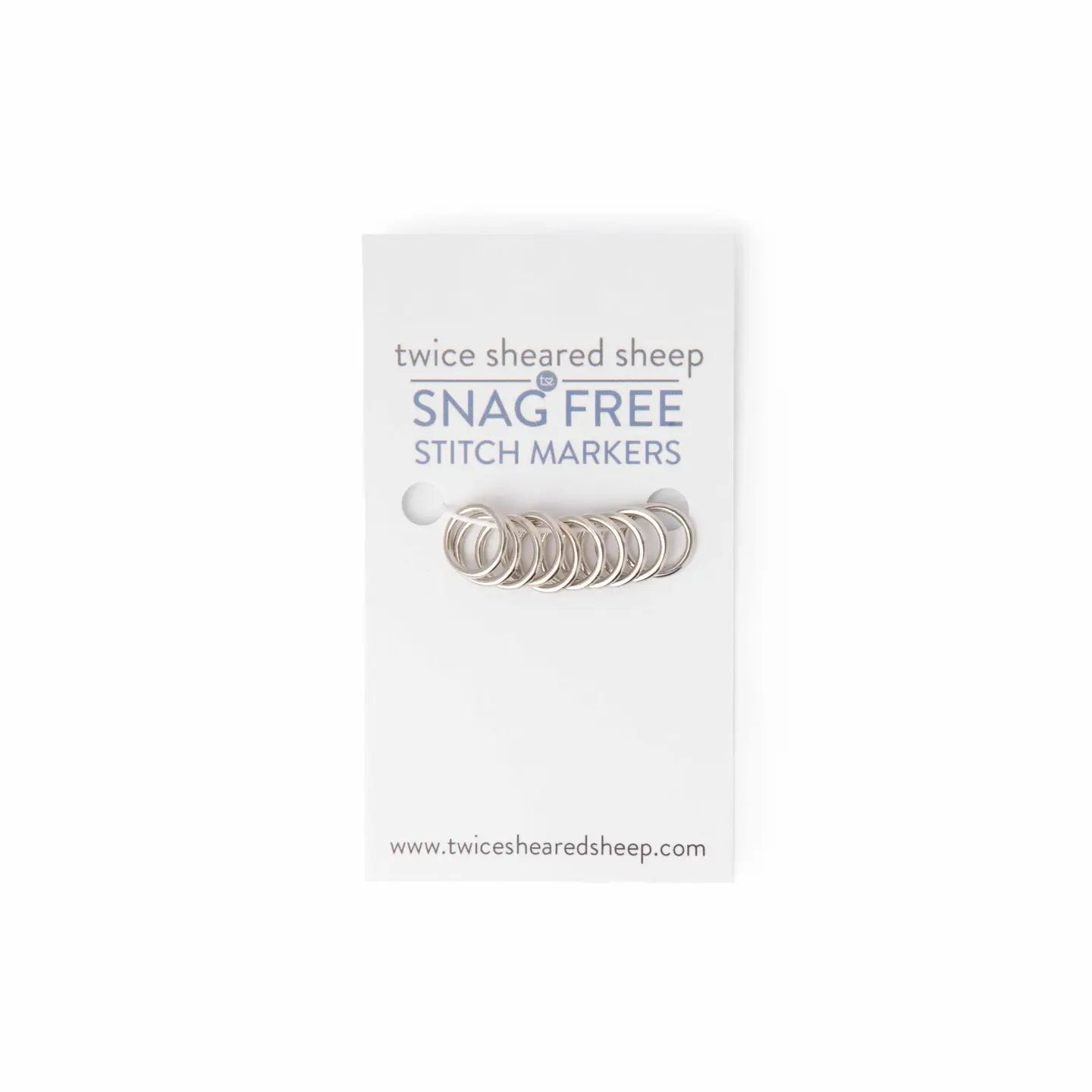 Simple Ring Stitch Markers - Silver