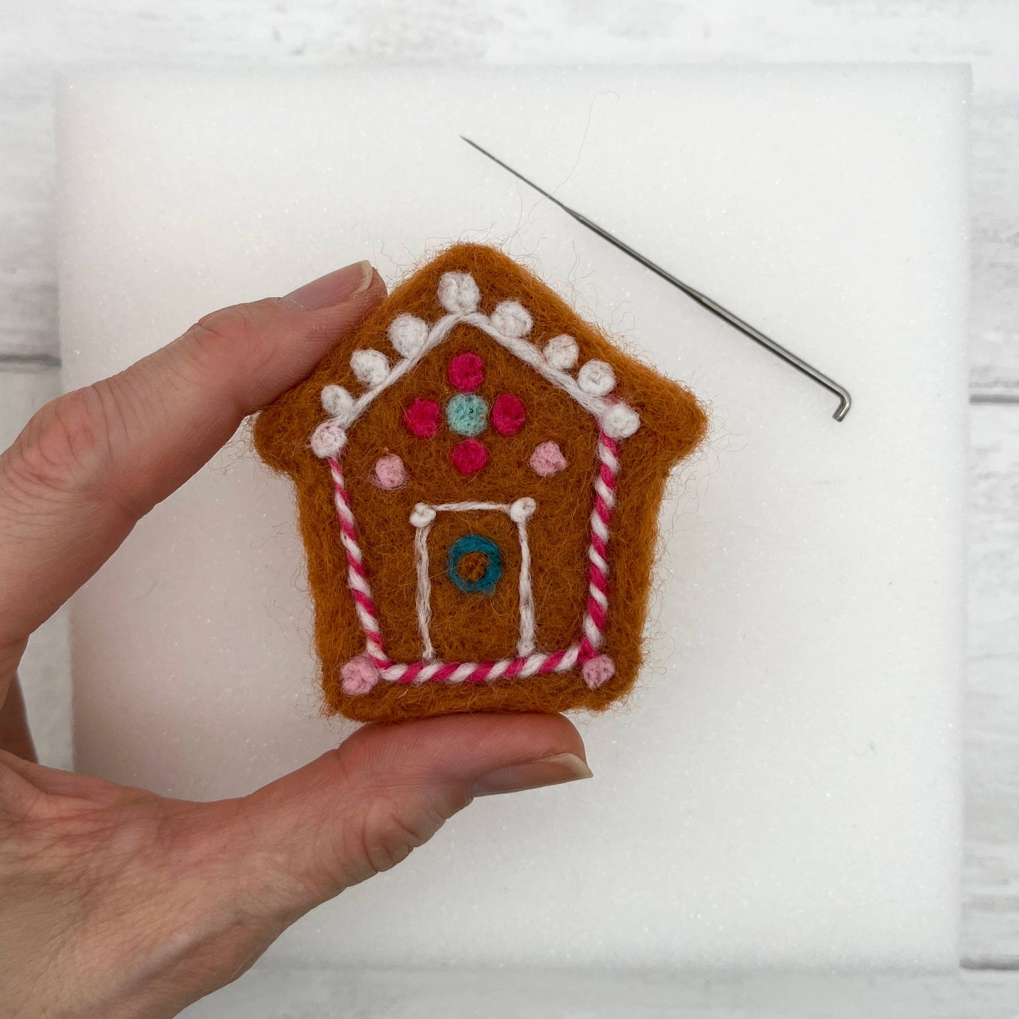 Gingerbread Ornament Needle Felting Kit