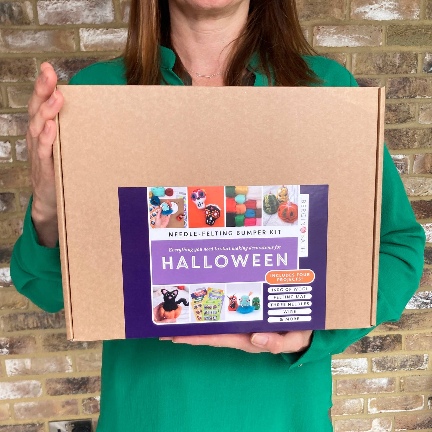 Needle Felting Bumper Kit - Halloween. A premium starter set