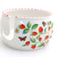Yarn Bowl with Strawberries, crochet or knitting
