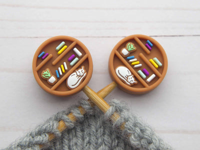 Cats + Reading Stitch Stoppers