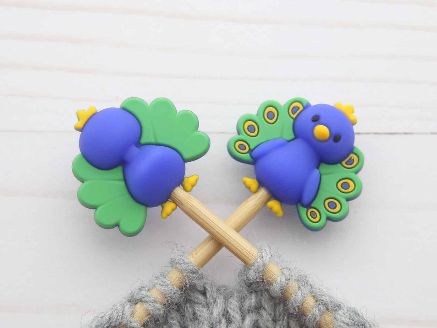 Colorful Peacock Stitch Stoppers