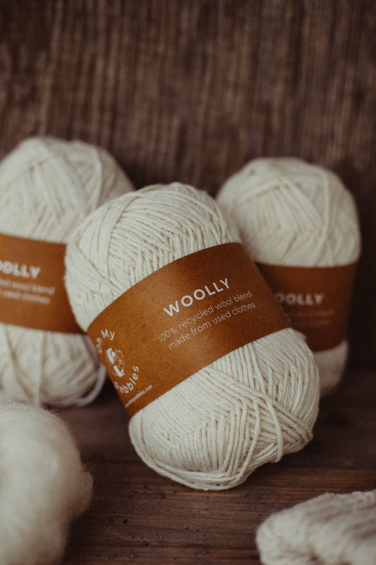 WOOLLY -  100% recycled knitting yarn from textile waste - multiple colors available