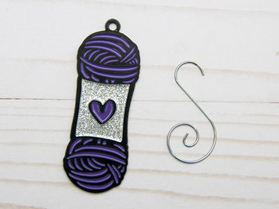 Purple Yarn Skein Ornament