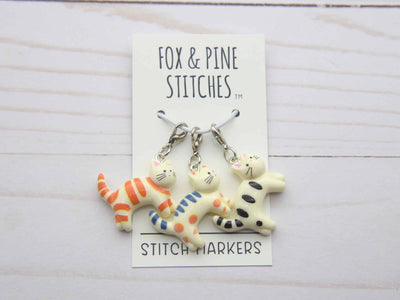 Chillin' Cats Stitch Markers