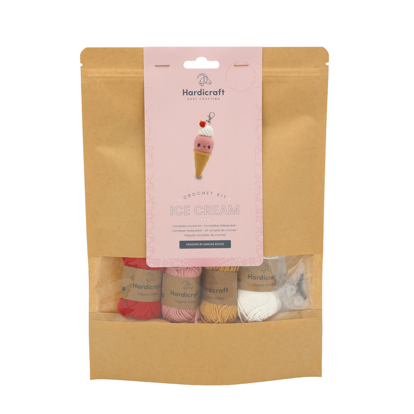 Ice Cream Bag Charm Crochet Kit