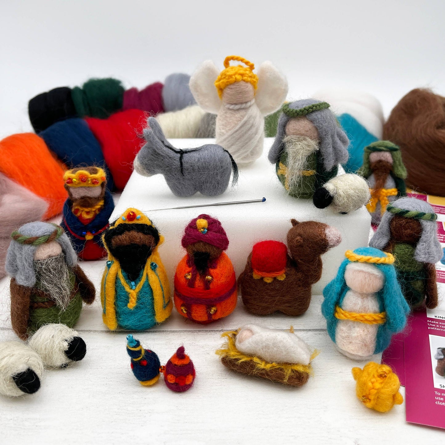 Needle Felting Bumper Kit - NATIVITY. A Premium Starter Set.