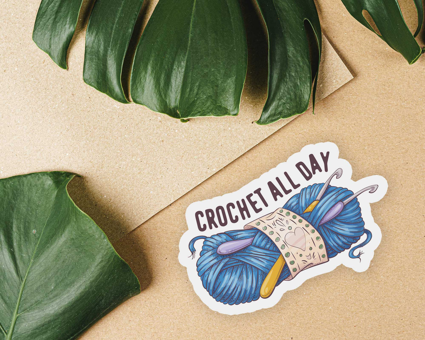 Crochet All Day Sticker