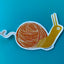 Vinyl Sticker - Yarn Snail Orange - Crochet Knitting