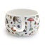 Ceramic Yarn Bowl, FULL WRAP Mushrooms crochet or knitting