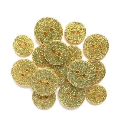 Lemon Sparkle Craft Buttons for Sewing