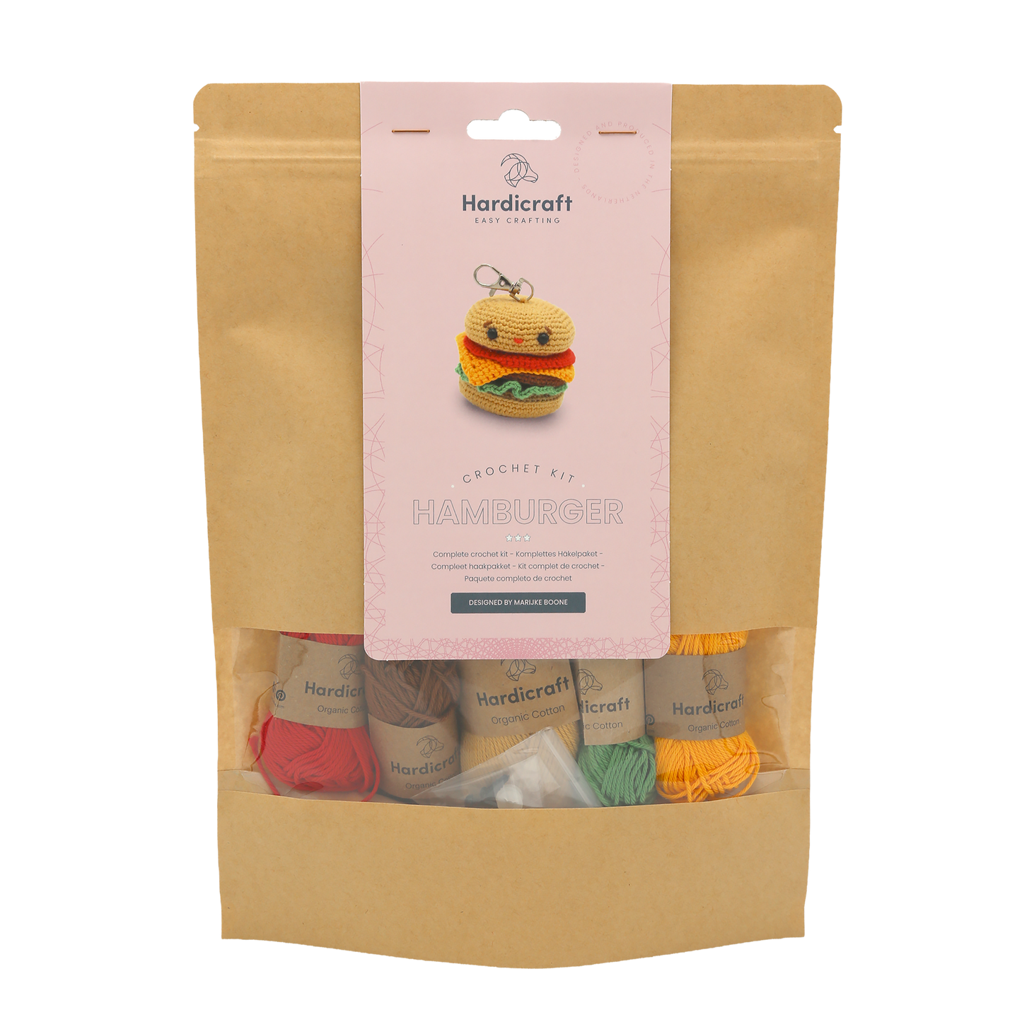 Hamburger Bag Charm Crochet Kit