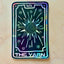 HOLO Yarn Tarot Card Sun Moon - Vinyl Laptop Bumper Sticker