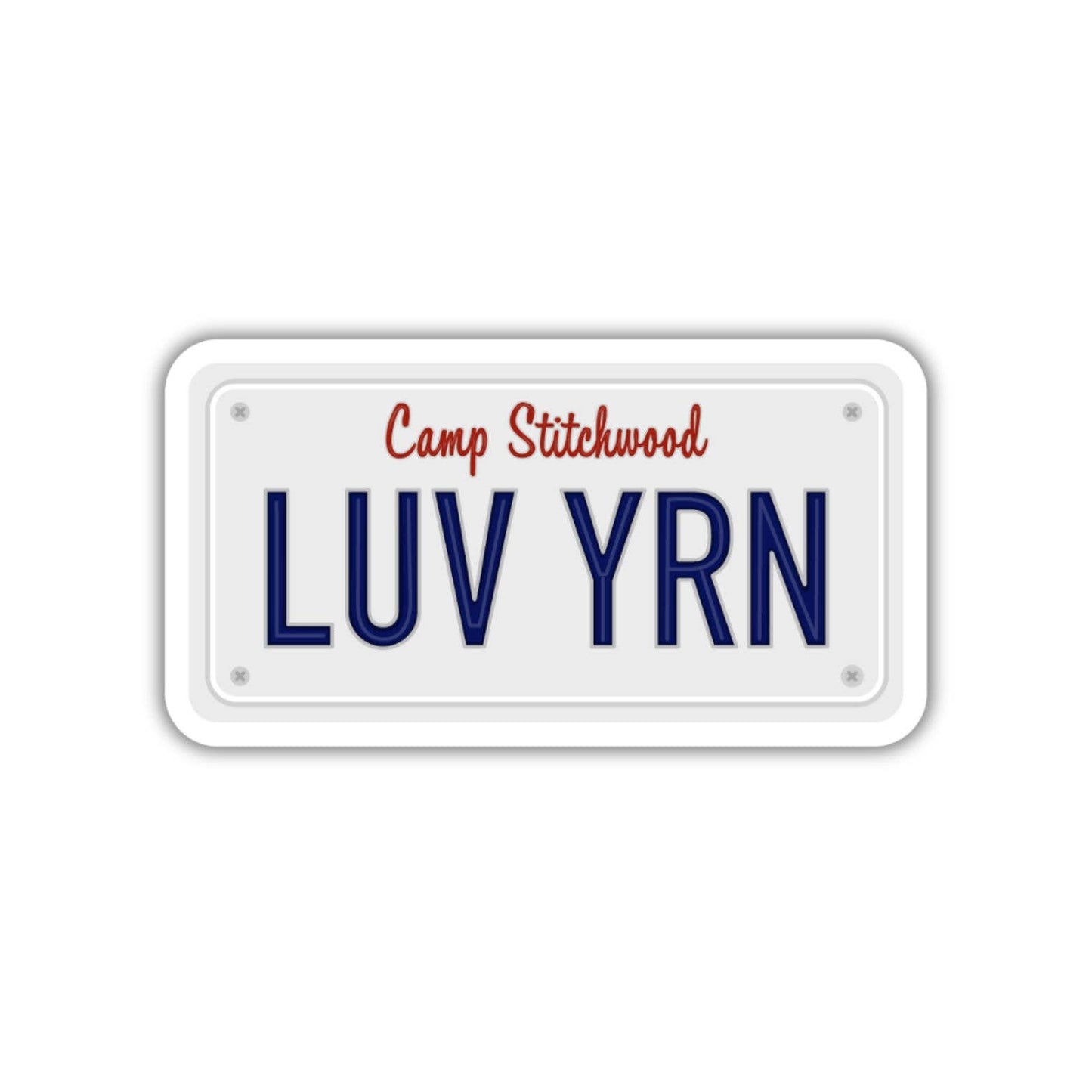 Luv Yrn License Plate Sticker