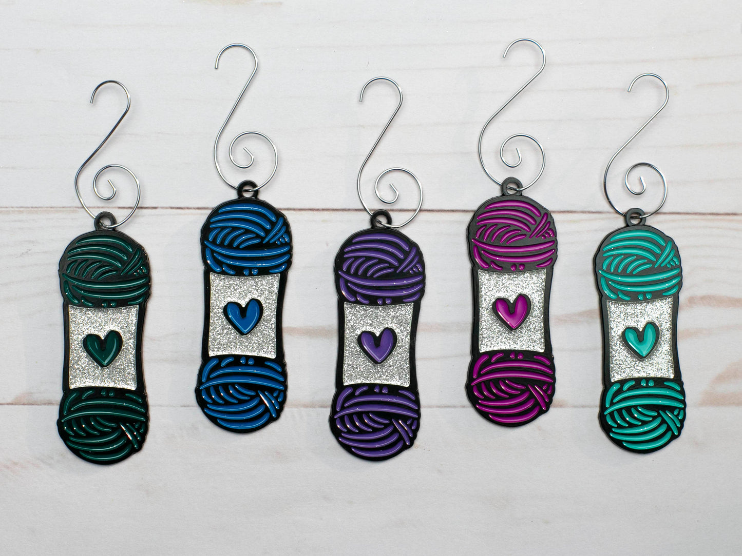 Teal Yarn Skein Ornament