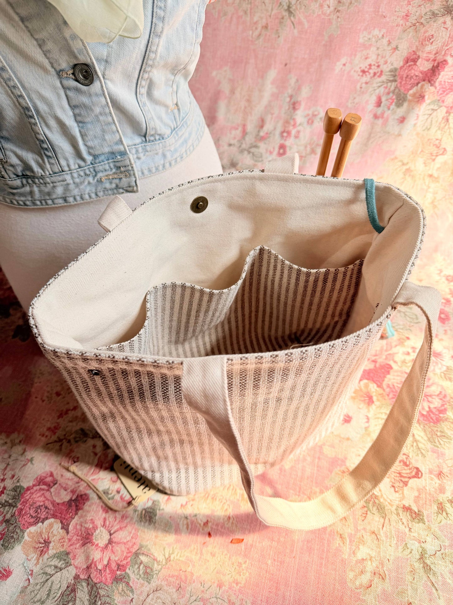 The Fiore Project Tote-Reg, Needle Arts/Craft Carryall, USA Handmade