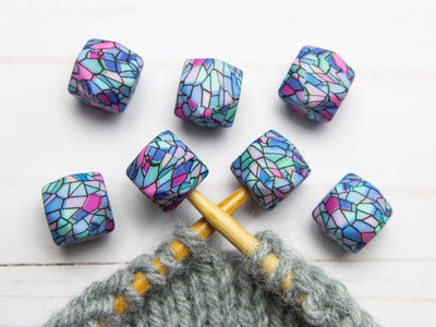 Stained Glass Hexagon | Stitch Stoppers Knitting Notions