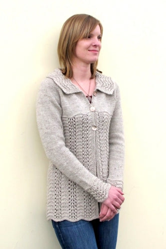 Easy Lace Cardigan - Knitting Pure & Simple Pattern